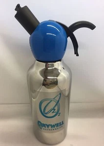 Oxywell Bottiglia 1 Litro Con Blu Testa Plastica E Tappo Liquidazione Magazzino - Picture 1 of 1