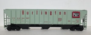 HO Scale Athearn RTR 54’ 3-Bay Covered Hopper – Burlington– Kadees-Execelent - Picture 1 of 7