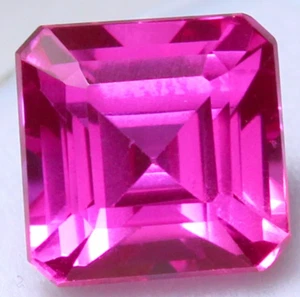 Natürlicher 8,55 ct Utah roter Beryll Bixbit zertifiziert 11 x 11 mm Asscher unbeheizte Edelsteine - Bild 1 von 6