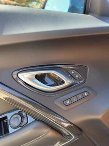 Chevy Camaro 2016-2024 Interior Door Handle Trim Carbon Fiber Cover - Bild 1 von 20