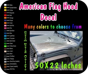 Cbcdecals- Distressed American Flag Hood Decal for Cars, Trucks and Suv's - Picture 1 of 5