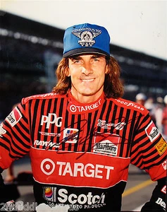 ARIE LUYENDYK-Autographed Racing Car Photograph-2 TIME INDIANAPOLIS 500 WINNER - Picture 1 of 2