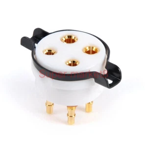 Toma de válvula de tubo de audio Teflones dorados PTFE 4 pines 300B 2A3 101 45 274A 811 - Imagen 1 de 5