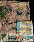 Miami Beach Florida Souvenir Handkerchief Hanky & Florida Silk Scarf VTG *READ*