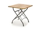 Teak & Metal Folding Garden Table, Square - Café Range - 0.6m