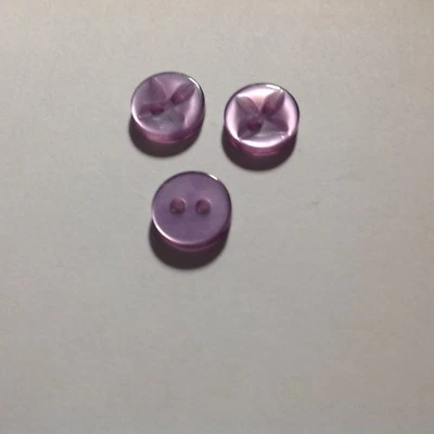 12 NEW 1/2 INCH LAVENDER PEARL FINISH STAR DESIGN BUTTON - Image 1 of 3