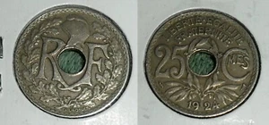 RFM 36748 World Coins France 1924 25 Centimes VF Condition - Picture 1 of 1