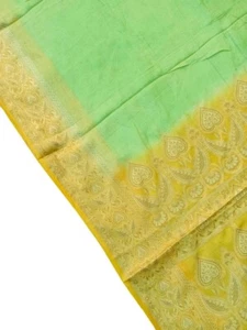 Seda Pura Saree Tussar Sari 100% Seda Vintage Indio Tela Reciclado TSS2962 - Imagen 1 de 9