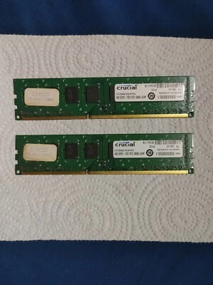 Crucial 8GB DDR3 Desktop RAM 1333MHz 240-Pin UDIMM PC3-10600 1.5V Memory CL9 LOT - Image 1 of 4