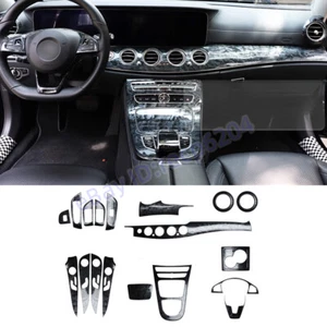 For Benz E-Class W213 2016-2018 ABS Black Wood Full Car Interior Kit Cover - Picture 1 of 11
