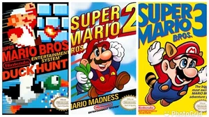 Super Mario Bros. 1 2 3 TRILOGIE -- NES Nintendo Original Spiele SAUBER GETESTET - Bild 1 von 11