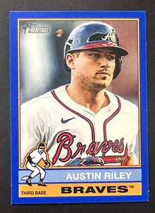Austin Riley 2025 Topps Heritage Dark Blue Border #364 Atlanta Braves RC (43) - Imagen 1 de 2
