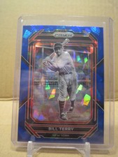 Bill Terry 2023 Panini Prizm Blue Cracked Ice