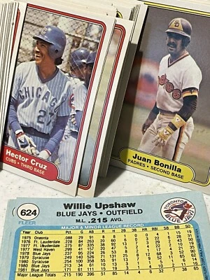 1982 Fleer Baseball Cards Complete Your Set U Pick #'s 276-499 - Image 1 of 3
