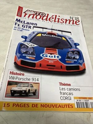 Auto Modellismo N° 18 VW PORSCHE 914, MAC LAREN F1 GTR, LOTUS 49 49B Etc - Immagine 1 di 4