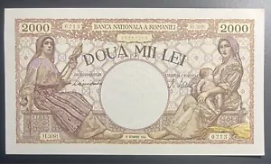 ROMANIA / BANCA NATIONALA 1944 2000 LEI PICK# 53a - Picture 1 of 3