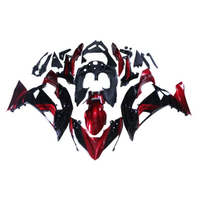 Injection Red Black Fairing Kit for Kawasaki Ninja 650 ER-6F 2017-2019 Bodywork Foto 1 de 4