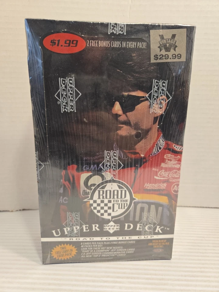 1996 Upper Deck Road to The Cup Factory Sealed NASCAR Racing Box 40 Pack Sealed - Image 1 of 4
