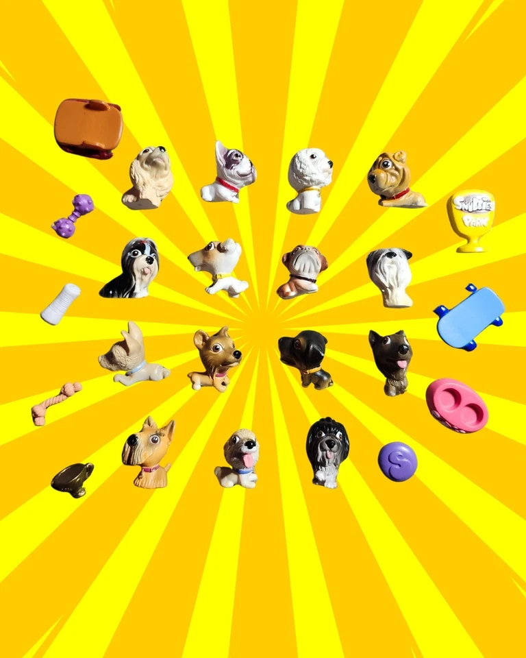 Оригинальные курносые (лот из 15 наборов) собаки щенки мини игрушки фигурки коллекционные предметы  - Изображение 1 из 4
