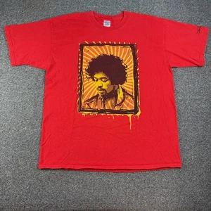 Vintage 2004 Jimi Hendrix Herren Größe XL Sunburst Art T-Shirt rot Y2K Band Musik T - Bild 1 von 7