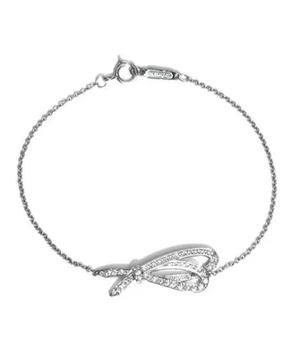 Brazalete con lazo de diamantes Tiffany & Co. en oro blanco de 18 quilates Foto 1 de 4