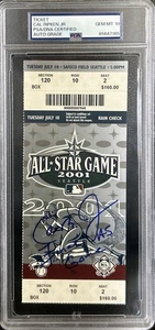 Cal Ripken Jr Signed 2001 All Star Game Ticket Stub “Final ASG” Insc 10 Auto PSA - Picture 1 of 2