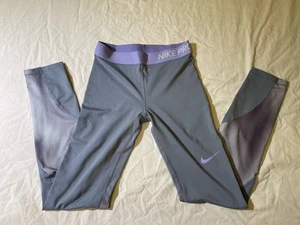 Nike Girls' Pro Dri-FIT Warm Training Tights Youth Girls Xl Yoga Pants Lilac - Picture 1 of 12