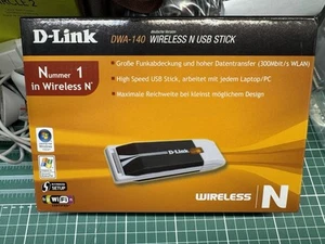 Chiavetta USB D-Link DWA-140 Wireless N - versione tedesca - Wi-Fi 300 Mbit/s - IMBALLO ORIGINALE - Foto 1 di 6