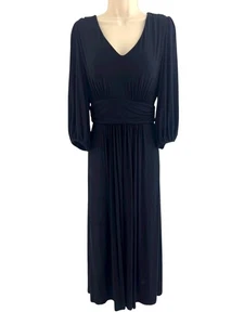 Soma schwarzes weiches Jersey Strick Midi BH Kleid mit Taschen Gr. M zeitlos klassisch - Bild 1 von 9