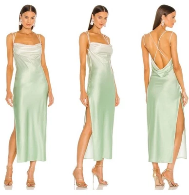 Raro Vestido Michael Costello X Revolve XXS Porter Como Nuevo Ombre Capucha Cuello Maxi Vestido Foto 1 de 4