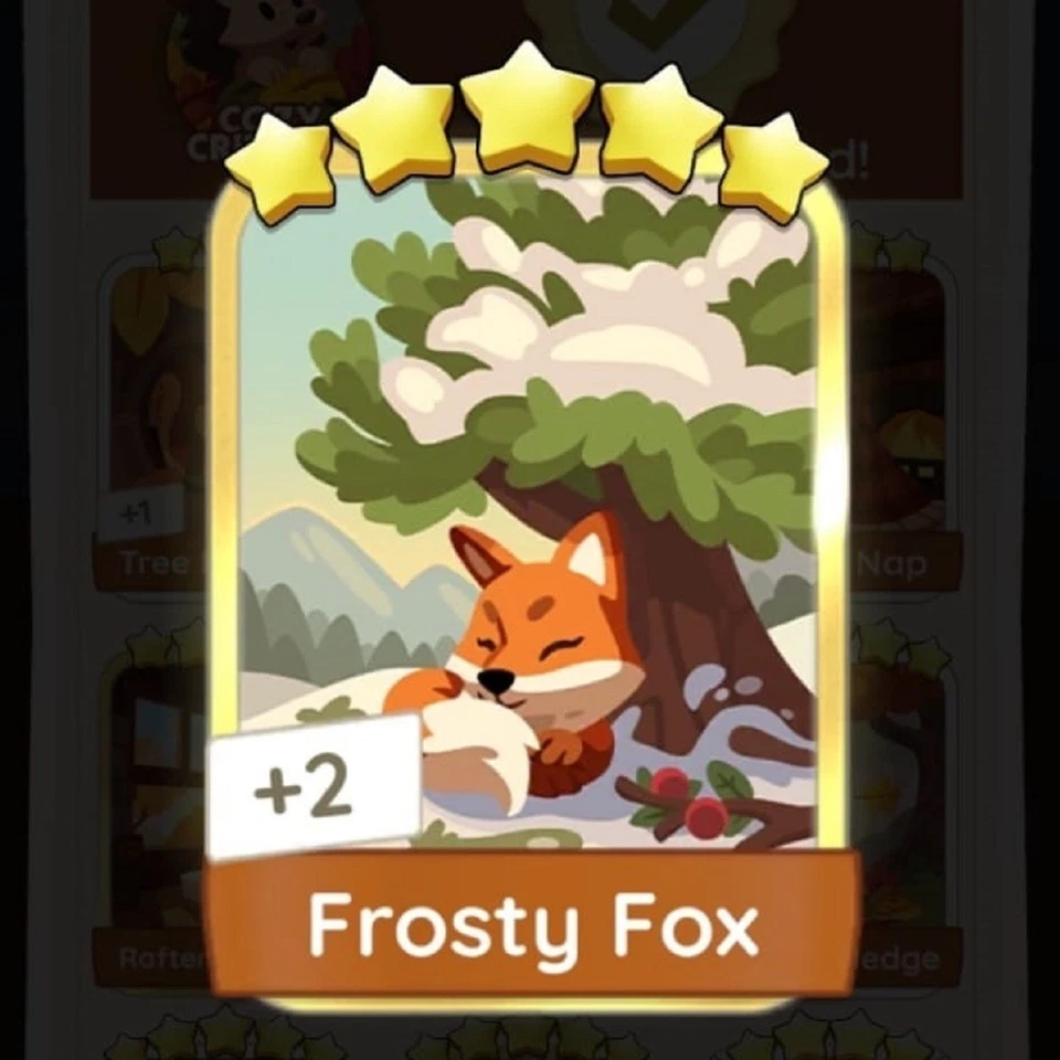 Pegatinas Frosty Fox - Monopoly_Go 5 estrellas ⚡️ Golden Blitz ⚡ Foto 1 de 1