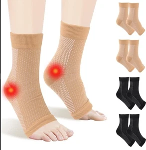 4 Pairs Neuro Compression Socks for Men & Women - Pain Relief, Anti-Slip, L/XL - Picture 1 of 6