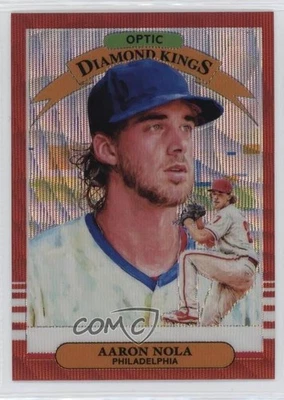 2019 Panini Donruss Optic Diamond Kings Red Wave Prizm Aaron Nola #18 - Image 1 of 2