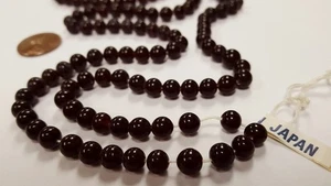 200 VINTAGE JAPAN 1950's CHERRY BRAND GLASS GARNET 6mm. ROUND LOOSE BEADS 4664 - Picture 1 of 2