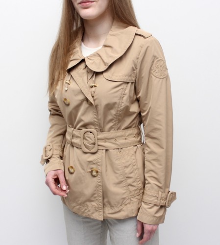 Autentico trench donna MONCLER Nerine doppiopetto giacca beige 1 ~S