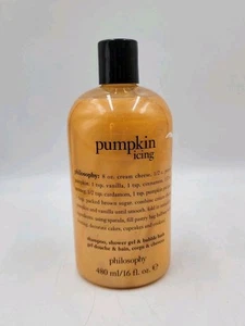 Philosophy Pumpkin Icing 3 in 1 shampoo gel doccia e bagno a bolle 16 oz sigillato - Foto 1 di 11