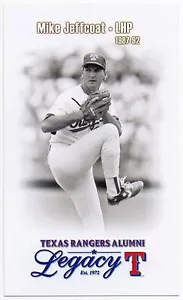Cartolina emessa Texas Rangers Alumni Legacy Team Mike Jeffcoat SGA - Foto 1 di 1