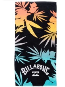 new BILLABONG WAVES TOWEL BEACH COLOR BLACK (63 in x 31.5 in) - Picture 1 of 2
