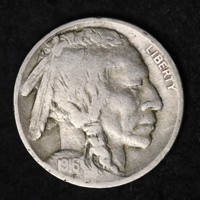 1916 Buffalo Nickel G / VG FREE SHIPPING - Image 1 of 2