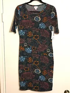 Lularoe Julia Damen Größe Small Kleid figurbetont tailliert Bleistift Stretch Blumen Neu mit Etikett - Bild 1 von 8