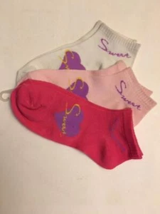 3 Pair Multicolored Ankle Socks Sweet Heart size 9-11 Great Deal Great Gift NEW - Picture 1 of 2