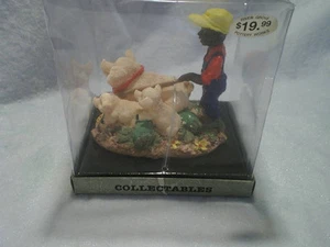 BLACK MAN TENDING HOGS,PIGS FIGURINE River Grove Pottery Works,african american - Picture 1 of 5