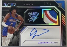 Jalen Williams 2022-23 Panini Noir RPA /99 #372 RC Auto Jersey Patch Thunder