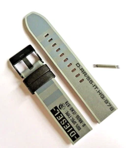 Diesel Original Spare Band Leather DZ1931 Watch Band Grey Watch Strap Grey 22 MM - Picture 1 of 6