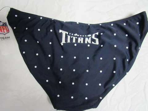 Tennessee Titans Womens Size X-Large Screened Polka Dot Bikini Bottom C1 99 Cover