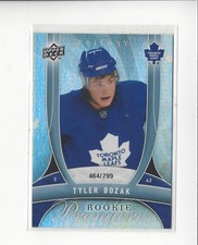 2009-10 Upper Deck Trilogy #122 Tyler Bozak RC Rookie Maple Leafs Blues /799 