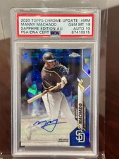 2020 Topps Chrome Update Sapphire Manny Machado Auto PSA 10 AUTO 10