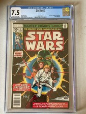 STAR WARS #1 CGC 7.5 1ST STAR WARS A NEW HOPE PART 1 MARVEL COMICS OW/WHITE PAGE