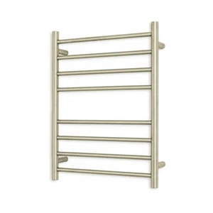 Radiant Heated Towel Ladder 530mm x 700mm 8 Bar Rail Brushed Nickel BN-RTR530 - Picture 1 of 3