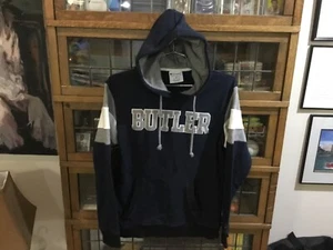 Butler Bulldogs CHAMPION Navy SEWN SPELL OUT Hoodie Sweatshirt SZ M - Cool - Picture 1 of 14